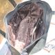 Женская кожаная сумка со строчками Crocodile черная
