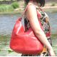 Женская кожаная сумка borsa красная