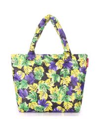 Дутая сумка PoolParty pp4-yellow-violet-leaves