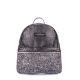 Рюкзак женский кожаный POOLPARTY mini-bckpck-leather-croco-black-glitter