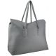 Женская кожаная сумка poolparty-sense-grey серая