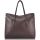 Женская кожаная сумка PoolParty Leather Sense Tote темно-фиолетовая