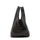 Женская кожаная сумка poolparty-leather-tote черная