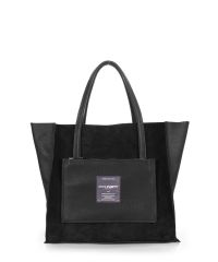 Женская кожаная сумка soho-insideout-black-velour черная