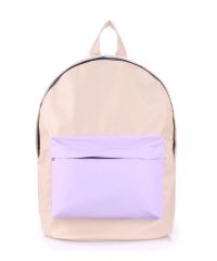 Рюкзак PoolParty backpack-pu-beige-lilac