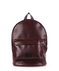 Рюкзак PoolParty backpack-croco-brown