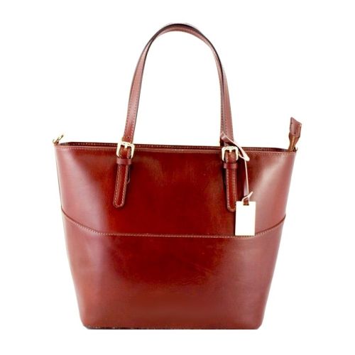 Женская кожаная сумка BC118 коричневая