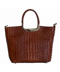 Женская кожаная сумка BC123 коричневая