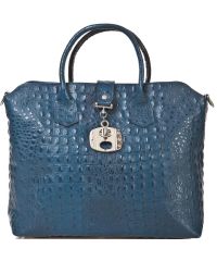 Женская кожаная сумка BC127 синяя