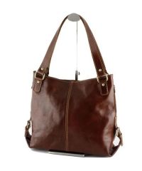 Женская кожаная сумка BC208 коричневая