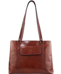 Женская кожаная сумка BC224 коричневая