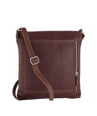 Кожаная сумка унисекс BC604 коричневая