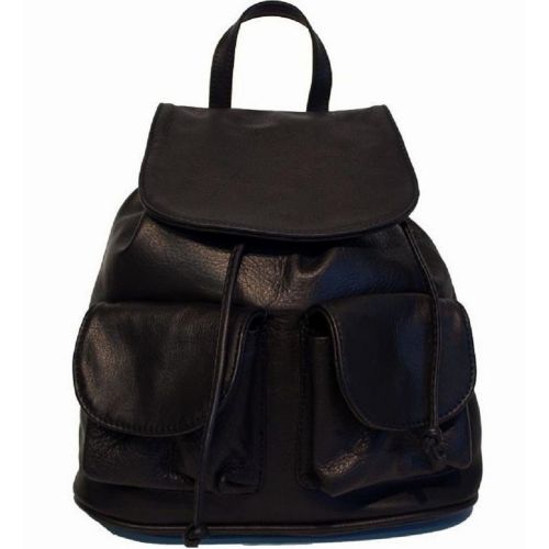 Кожаный рюкзак BC707 черный