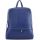 Кожаный рюкзак BC712 синий