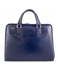 Кожаный портфель BC801 синий