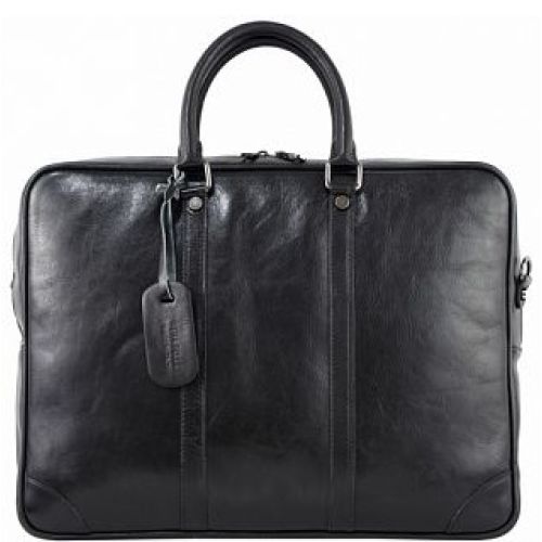 Кожаный портфель BC805 черный