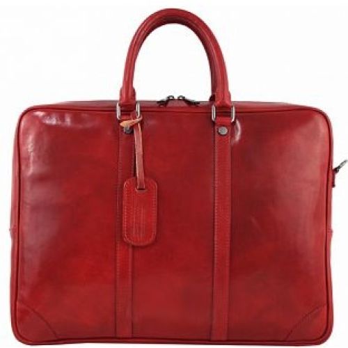 Кожаный портфель BC805 красный
