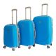 Набор чемоданов Bonro Smile 3 штуки с двойными колесами голубой (110072)