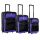 Набор чемоданов Bonro Best черно-фиолетовый (110137)