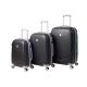 Набор чемоданов Bonro Smile 3 штуки с двойными колесами черный (110209)