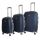Набор чемоданов Bonro Smile 3 штуки с двойными колесами темно-синий (110071)