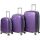 Набор чемоданов Bonro Smile 3 штуки с двойными колесами фиолетовый (110074)