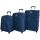 Набор чемоданов Bonro Tourist 3 штуки синий (110246)