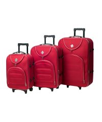 Набор чемоданов Bonro Lux 3 штуки красный (102400)