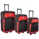 Набор чемоданов Bonro Style 3 штуки черно-красный (102463)