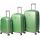 Набор чемоданов Bonro Smile 3 штуки с двойными колесами салатовый (110068)