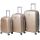 Набор чемоданов Bonro Smile 3 штуки с двойными колесами шампан (110070)