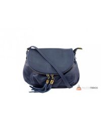 Итальянская кожаная сумка DIVAS Mimma TR961 синяя
