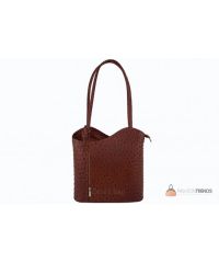 Итальянская кожаная сумка DIVAS Patty M8878 коричневая