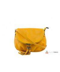 Итальянская кожаная сумка DIVAS Mimma TR961 желтая
