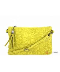Итальянская кожаная сумка DIVAS Kisha TR104 желтая