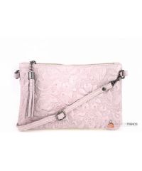 Итальянская кожаная сумка DIVAS Kisha TR104 розовая