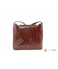 Итальянская кожаная сумка DIVAS Isabella S6927 коричневая