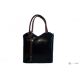 Итальянская кожаная сумка DIVAS CHIARA S6833 черная с коричневым