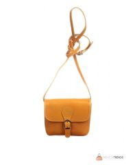 Итальянская кожаная сумка DIVAS Alma TR956 желтая