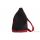 Итальянская кожаная сумка DIVAS BLOSSOM S6924 черная с красным