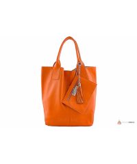 Итальянская кожаная сумка DIVAS CRISTINA S6905 оранжевая