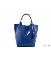 Итальянская кожаная сумка DIVAS CRISTINA S6905 синяя