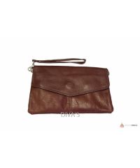 Итальянский кожаный клатч DIVAS DIANA BM15212 коричневый