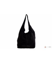 Итальянская замшевая сумка DIVAS MONICA BS15206 черная
