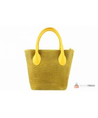 Итальянская кожаная сумка DIVAS Valeria M8931 желтая