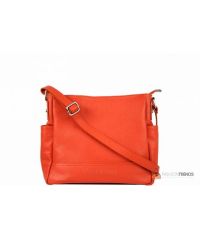Итальянская кожаная сумка DIVAS Sherry S7064 оранжевая