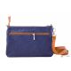 Итальянская кожаная сумка DIVAS Fiorella TR939 голубая с коньячным