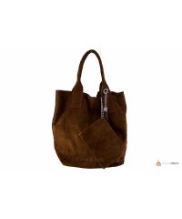 Итальянская замшевая сумка DIVAS ARIANNA S6813 коричневая