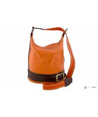 Итальянская кожаная сумка DIVAS INGRID S6940 оранжевая