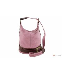 Итальянская кожаная сумка DIVAS INGRID S6940 розовая